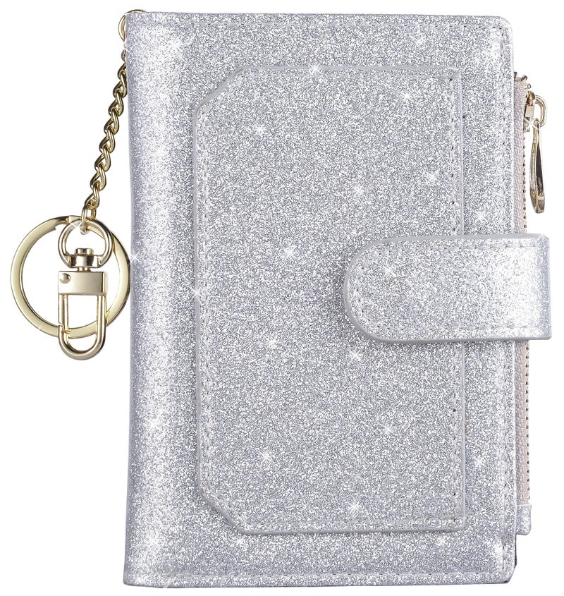 Leamekor Womens Wallets RFID Small Compact Bifold Leather Card Holder Zip Pocket - Image 1
